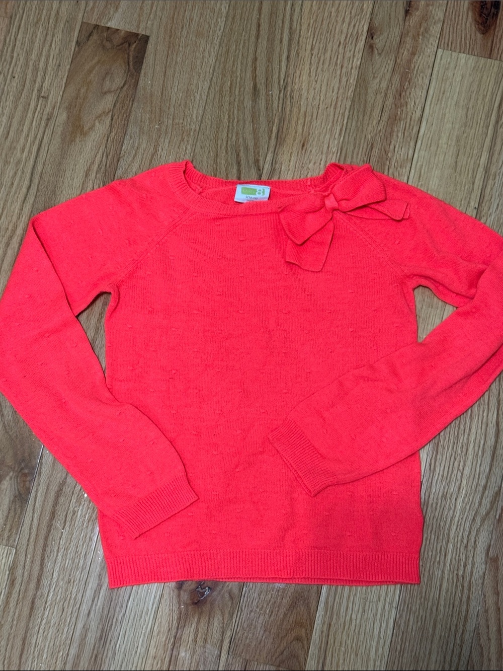 Crazy 8 Coral Bow-Accent Knit Sweater